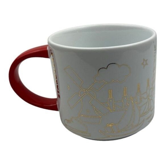 STARBUCKS NETHERLANDS Holiday Christmas You Are Here Series Coffee Tea Mug 14 oz - Picture 4 of 9